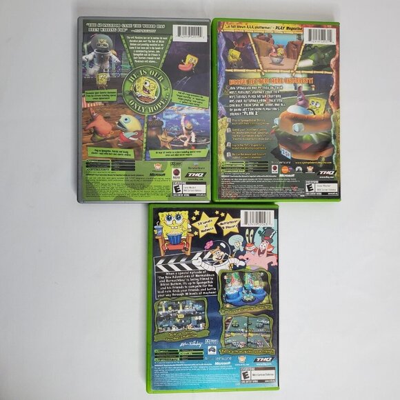 XBox Spongebob Squarepants Bundle Movie Lights Camera Action Battle Bikini Botto - Picture 2 of 10